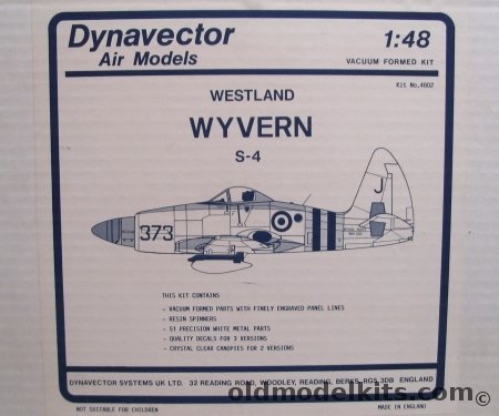 Dynavector 1/48 Westland Wyvern S-4, 4802 plastic model kit